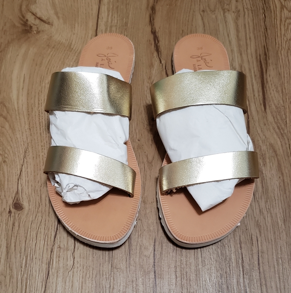 Joie Avalon Women's White Gold Sandals